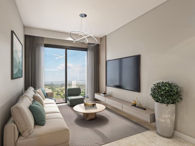 1-Bedroom Living Area - Astana Residence